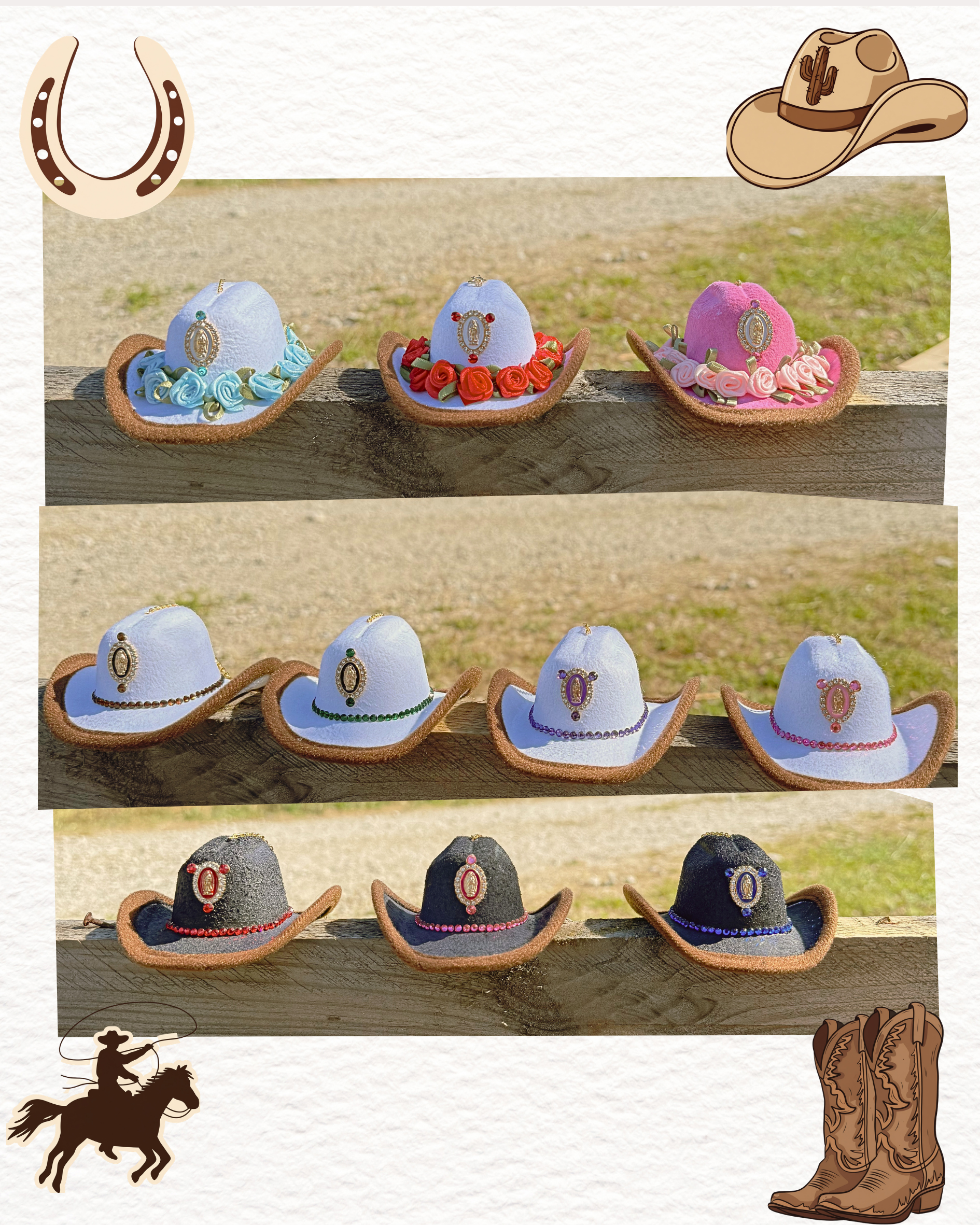 Virgin Mary Hat Charms