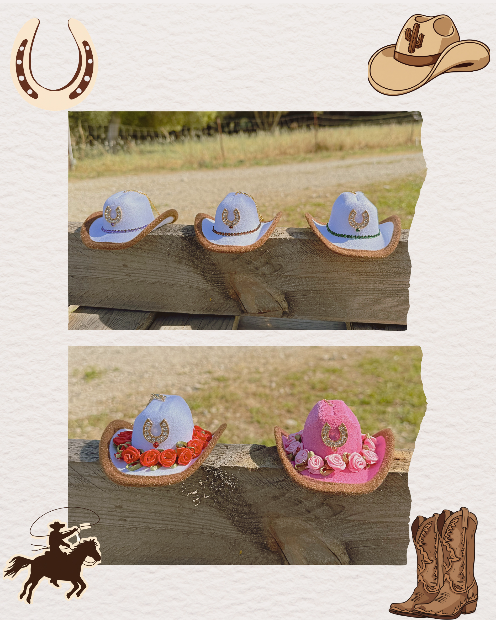Lucky Horseshoe Mini Hat Charms