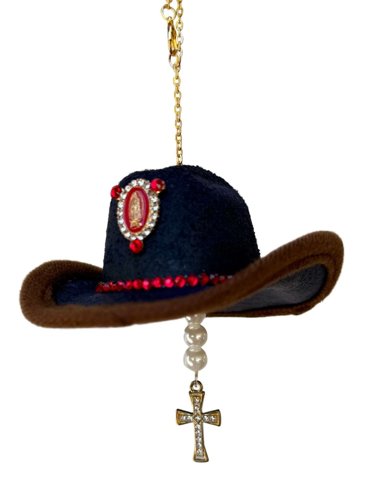 Virgin Mary Hat Charms-Black Base